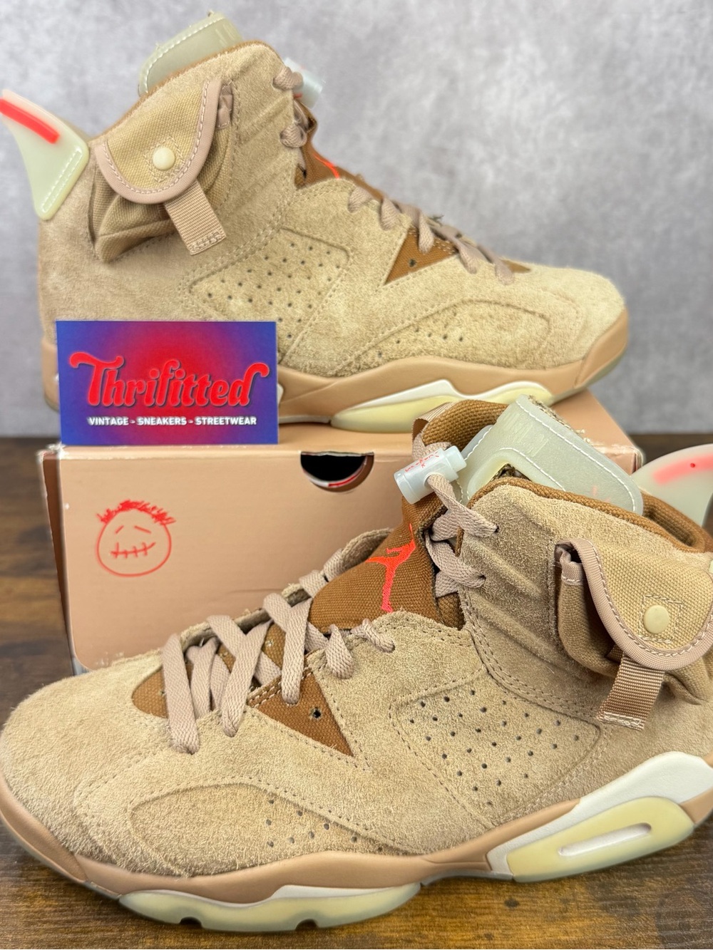 Jordan 6 Retro Travis Scott British Khaki Size 7 DH0690-200 Men’s Shoes OG Rare